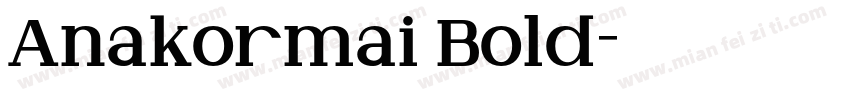 Anakormai Bold字体转换